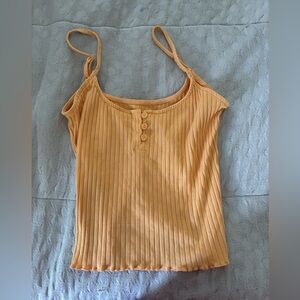 American Eagle Outfitters Mustard Ribbed Camisole